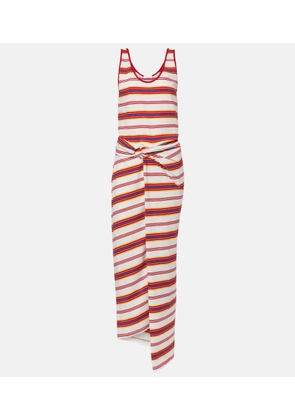 Rabanne Striped cotton-blend jersey maxi dress