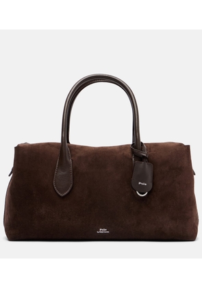 Polo Ralph Lauren Leather-trimmed suede duffel bag