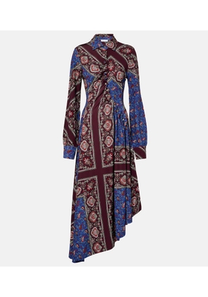 Rabanne Asymmetric paisley printed midi dress