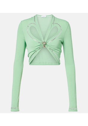 Rabanne Cutout embellished crop top