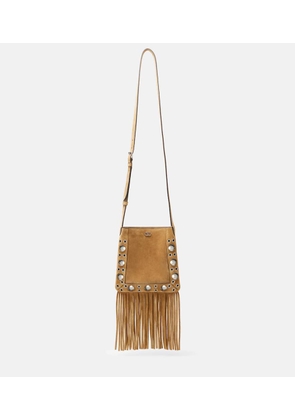 Valentino Garavani Nellcote VLogo studded suede shoulder bag
