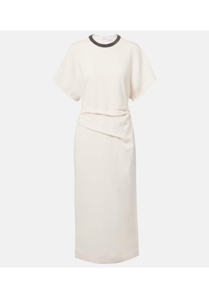 Brunello Cucinelli Linen-blend midi dress