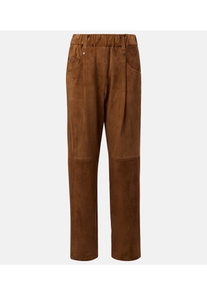 Brunello Cucinelli Suede straight pants