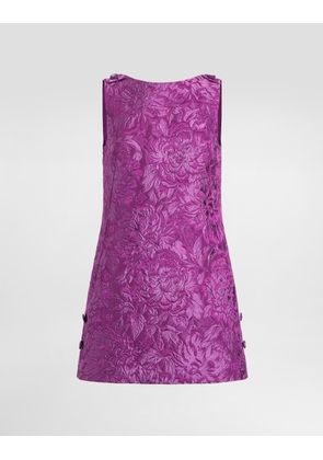 Dolce & Gabbana Brocade Dress - Woman Dresses Purple 38