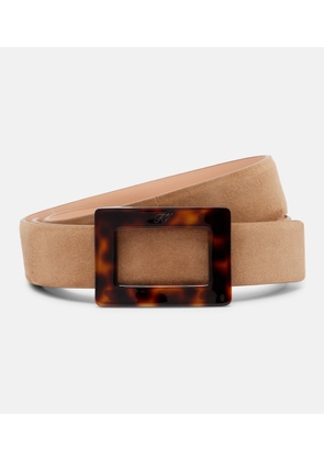 Roger Vivier Belle Vivier suede belt