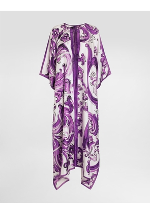 Dolce & Gabbana Majolica-print Twill Caftan Dress - Woman Dresses Multicolor 38