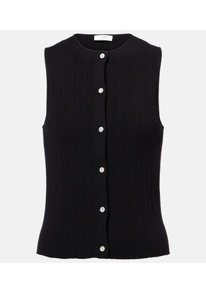 Vince Ribbed-knit cotton top