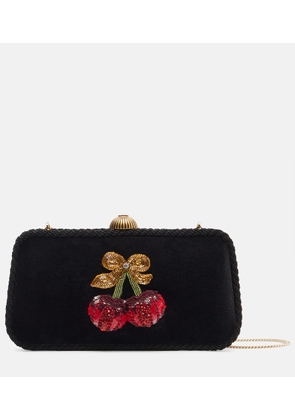 Valentino Garavani Carry Secrets embellished velvet clutch