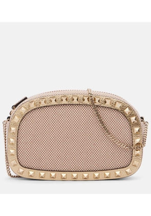 Valentino Garavani Rockstud VLogo Mini canvas shoulder bag