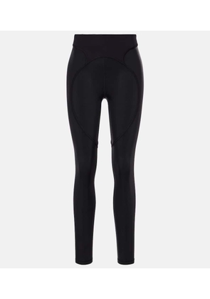 Adidas by Stella McCartney High-rise lame leggings