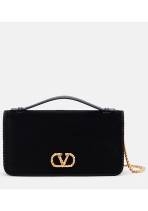 Valentino Garavani VLogo Mini velvet crossbody bag