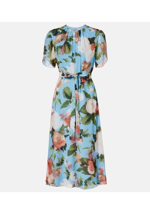 Erdem Floral silk voile midi dress
