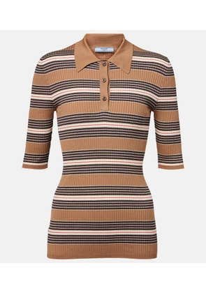 Prada Cotton-blend polo sweater