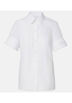 Erdem Embroidered cotton poplin shirt