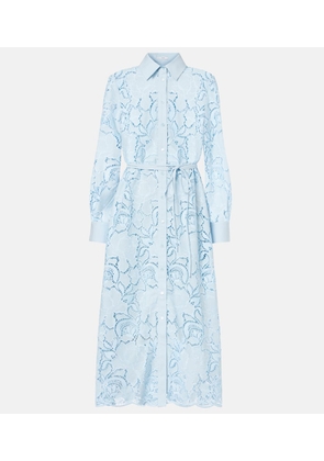 Erdem Laser-cut cotton shirt dress