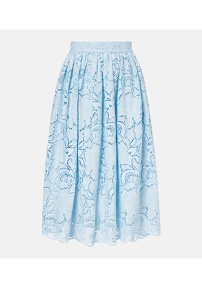 Erdem Laser-cut pleated skirt