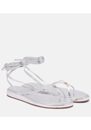 Tory Burch Capri metallic leather thong sandals