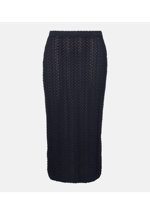 Vince Knitted cotton pencil skirt