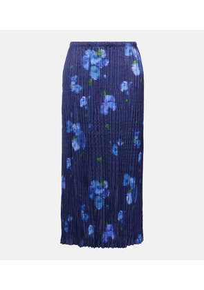 Vince Poppy Blur plisse midi skirt