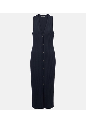Vince Ribbed-knit midi dress