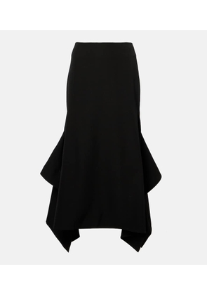 Erdem Draped virgin wool midi skirt