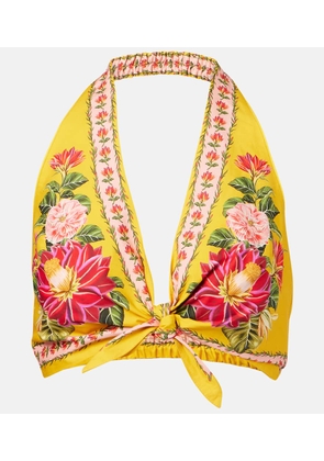 Farm Rio Spring Awakening cotton crop top