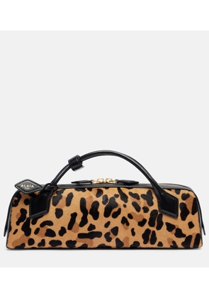 Alaia Le Teckel leopard-print calf hair clutch