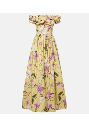 Agua by Agua Bendita Espliego floral cotton poplin maxi dress
