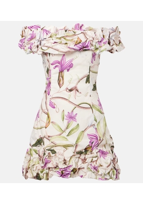 Agua by Agua Bendita Jardin Mutisia floral cotton minidress