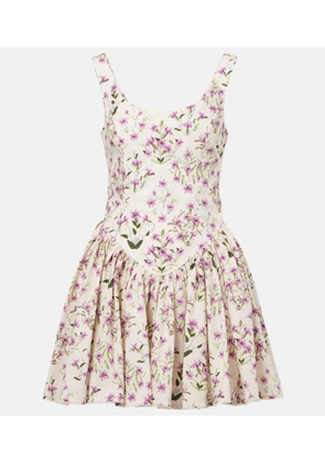 Agua by Agua Bendita Pluma floral cotton minidress