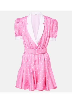 Rodarte Polka-dot silk twill minidress