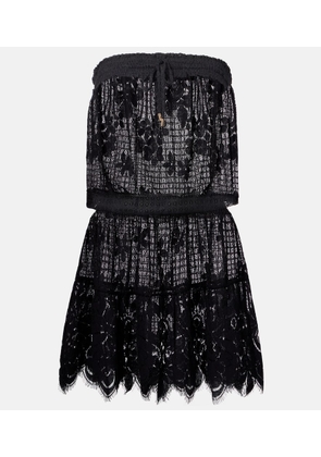 Melissa Odabash Isla floral shirred minidress