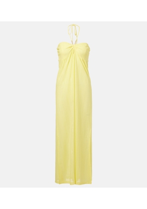Melissa Odabash Mila semi-sheer halterneck maxi dress