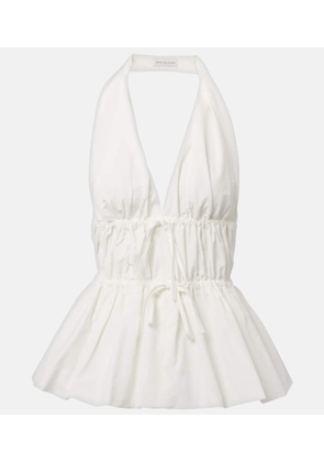 Dries Van Noten Gathered halterneck top