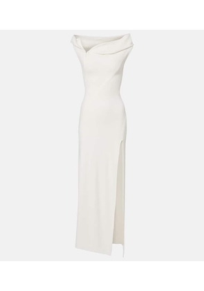 Mugler Hooded asymmetric jersey gown
