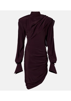 Mugler Draped asymmetric minidress
