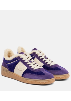 Valentino Garavani Upvillage suede and corduroy sneakers