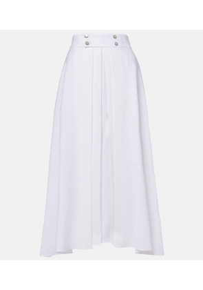 Loro Piana Petra pleated linen maxi skirt