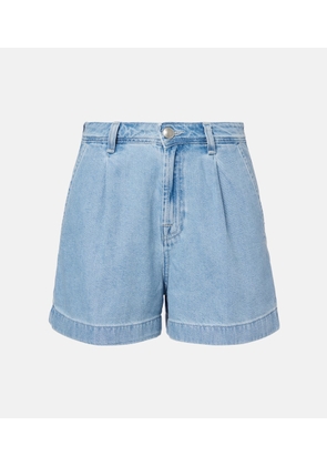 7 For All Mankind Hana pleated denim shorts