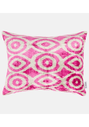Les-Ottomans Printed silk and cotton velvet cushion