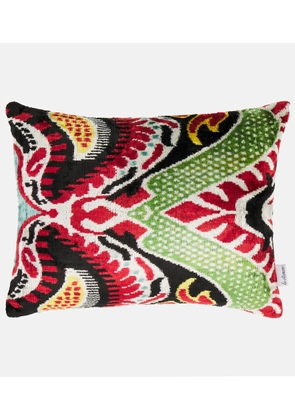 Les-Ottomans Printed silk and cotton velvet cushion