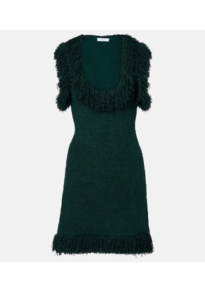Ferragamo Fringed silk-blend minidress