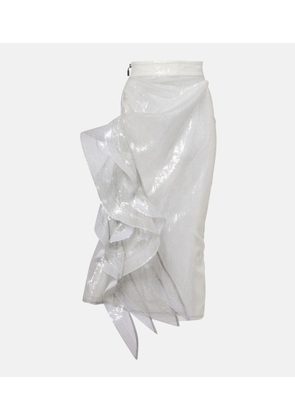Maticevski Hymn ruffled sequined midi skirt