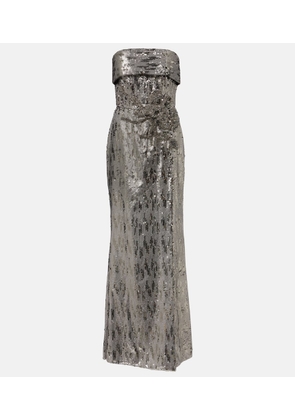 Elie Saab Sequined strapless gown