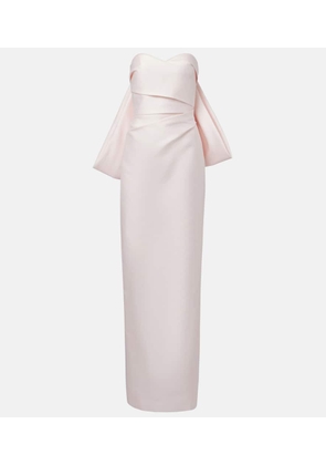 Monique Lhuillier Bow-detail satin gown