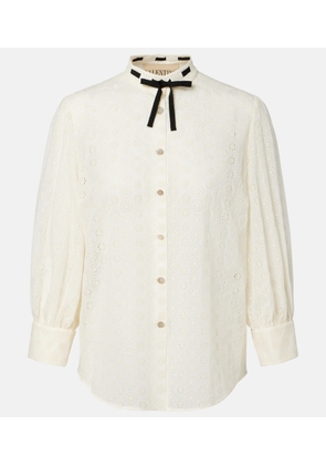 Valentino Broderie anglaise cotton poplin shirt