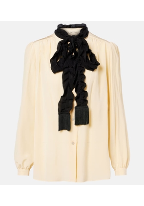 Valentino Ruffled silk crepe de chine blouse