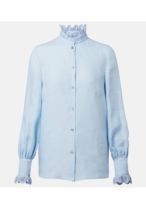 Valentino Broderie anglaise linen blouse