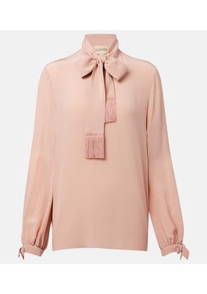 Valentino Bow-detail silk crepe blouse