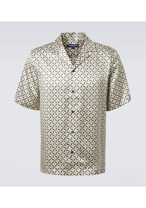 Frescobol Carioca Roberto printed silk bowling shirt